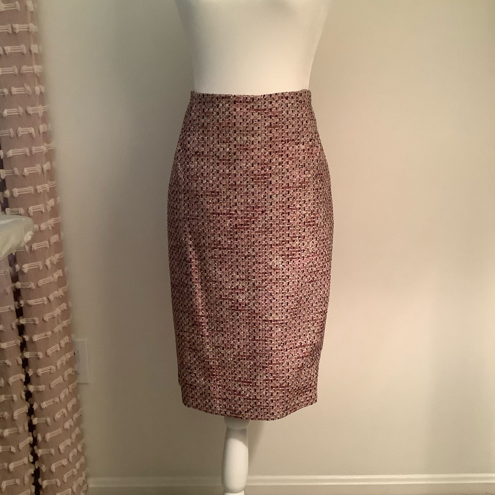 Rachel Roy Amethyst Tweed Pencil Skirt Size 10